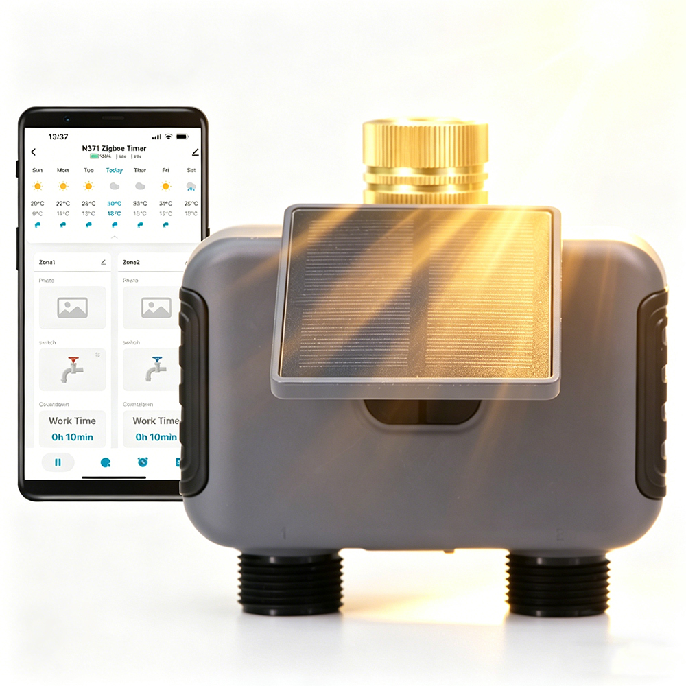 Smart Garden Devices - Tuay Smart Solar 2-Zone Watering Timer