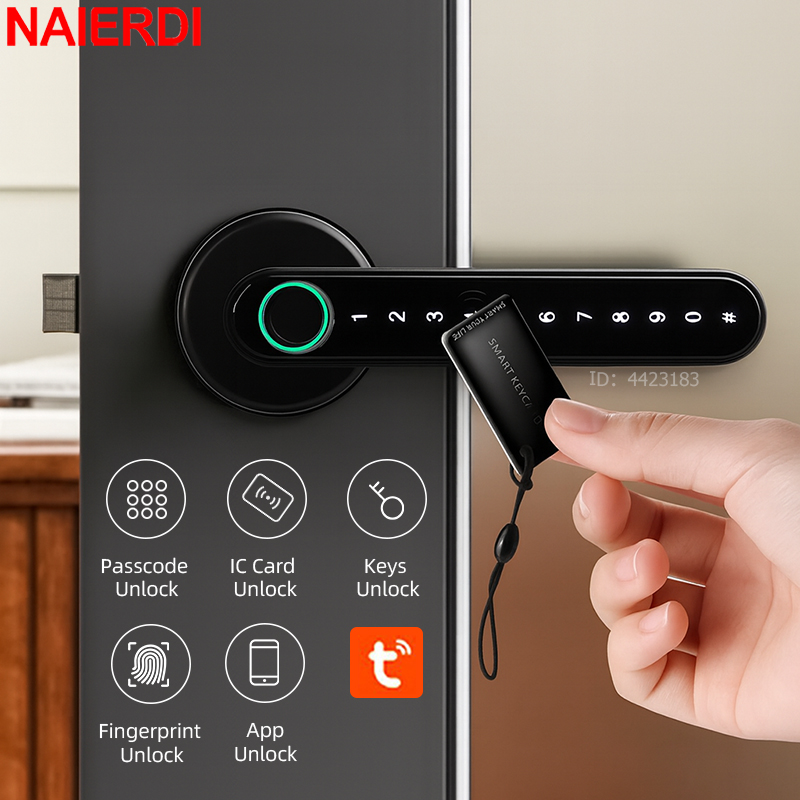 Smart Garden Gate Lock - NAIERDI Smart Fingerprint Door Lock Tuya