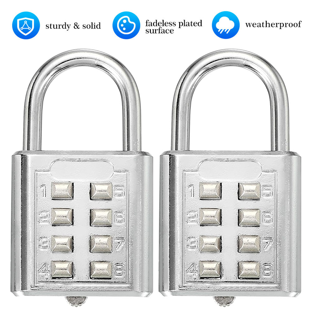 Smart Garden Gate Lock - 8 Digit Padlock Outdoor Waterproof Combination