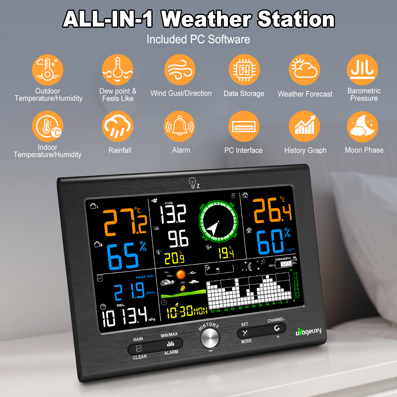 150m Range Wireless Weather St - Rain Gauge Digital recensione e prezzo