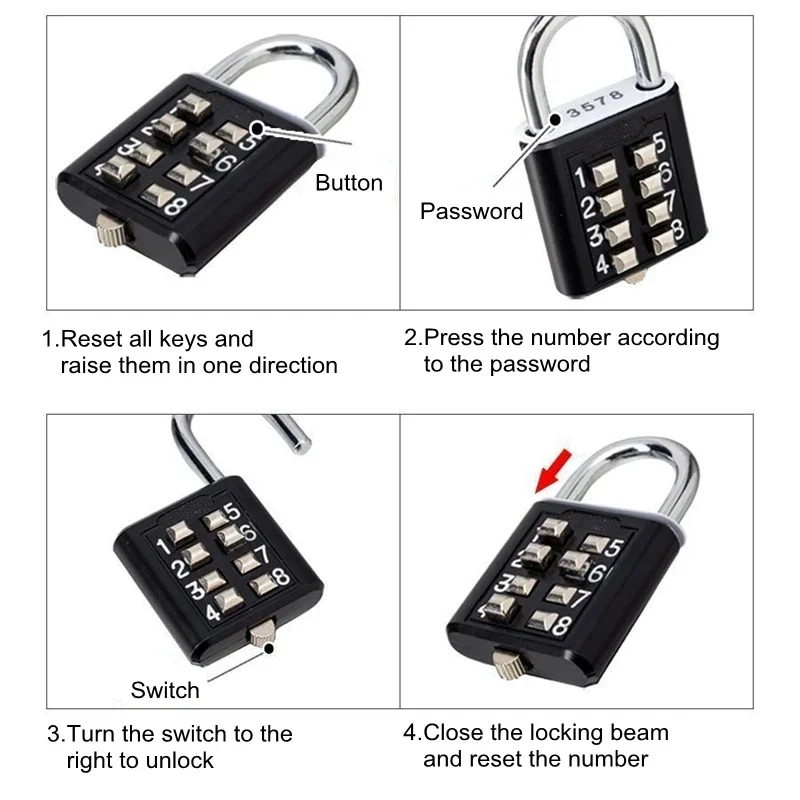 8 Digits Password Code Outdoor - Smart Garden Gate Lock recensione e prezzo