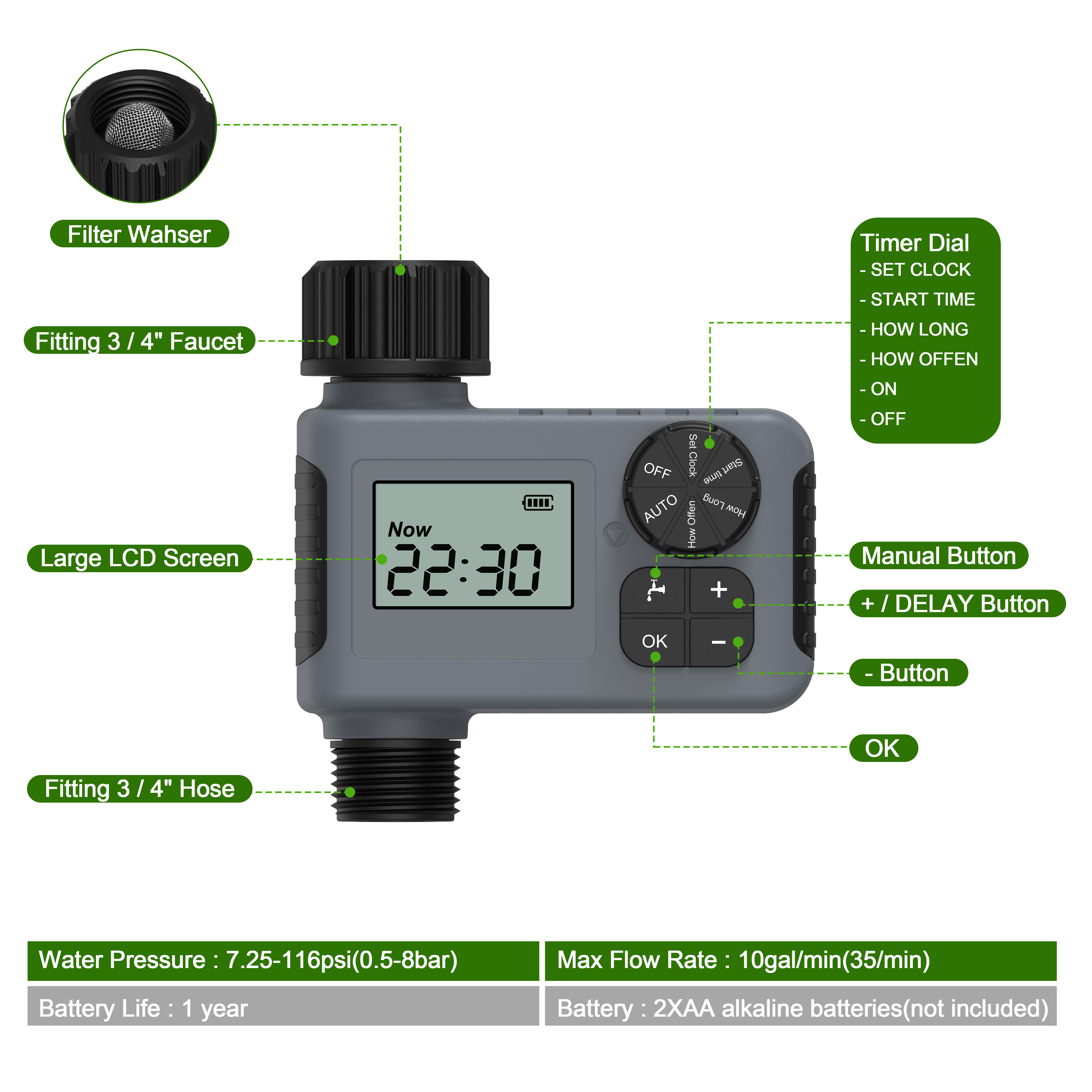 Automatic watering timer intel - Smart Garden Water Timer recensione e prezzo