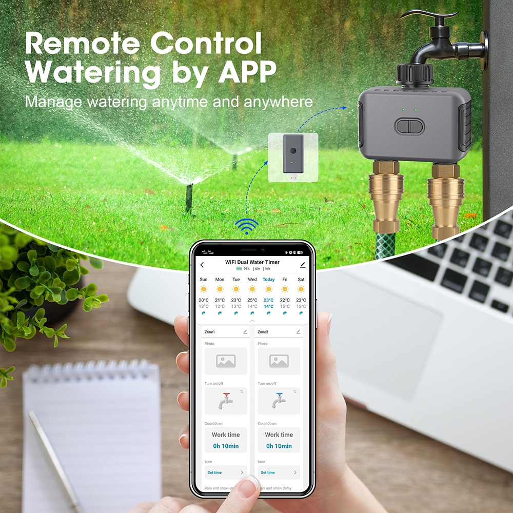 Tuya Smart Dual Water Timer Bl - Smart Garden Water Timer recensione e prezzo