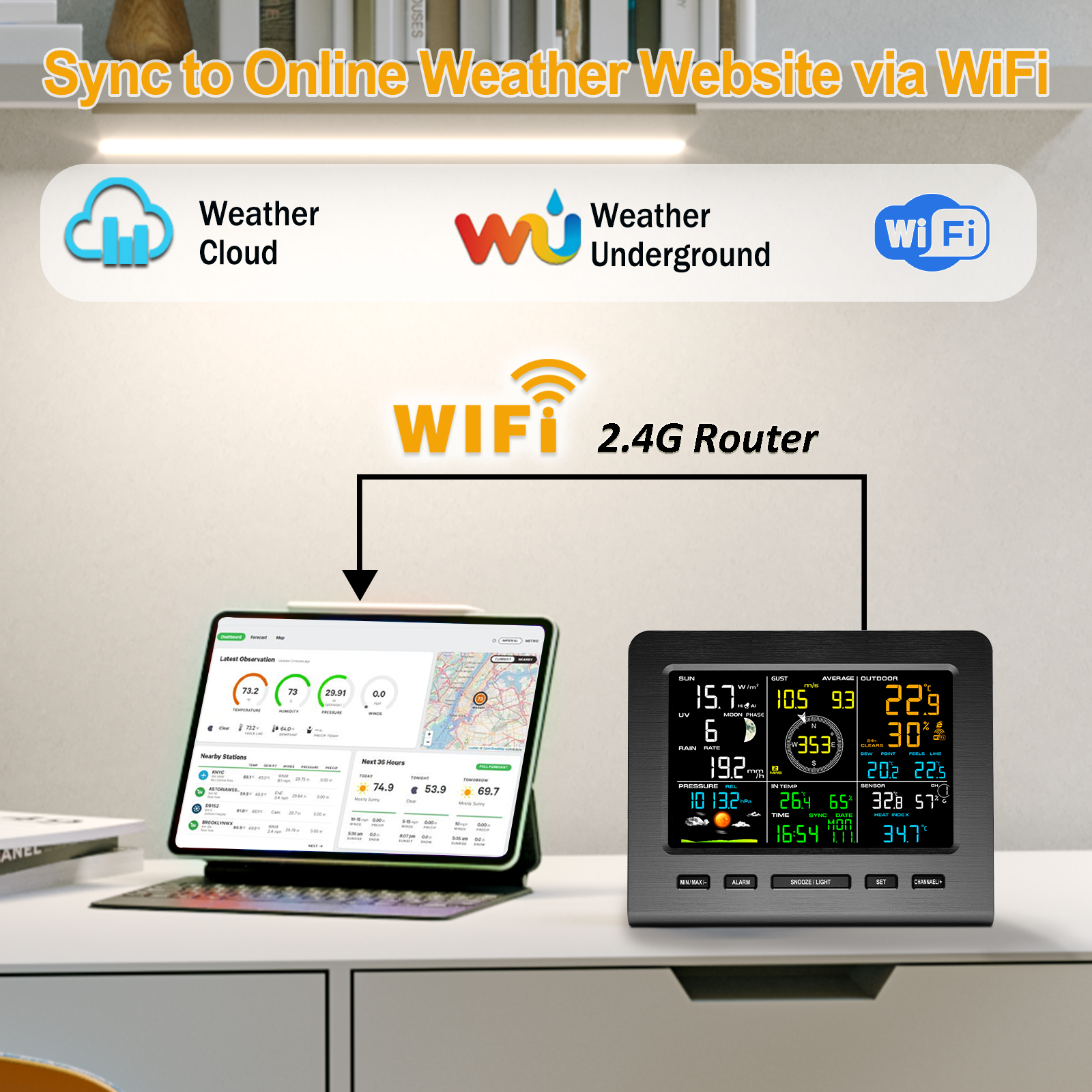 8-in-1 WiFi Weather Station wi - Rain Gauge Digital recensione e prezzo