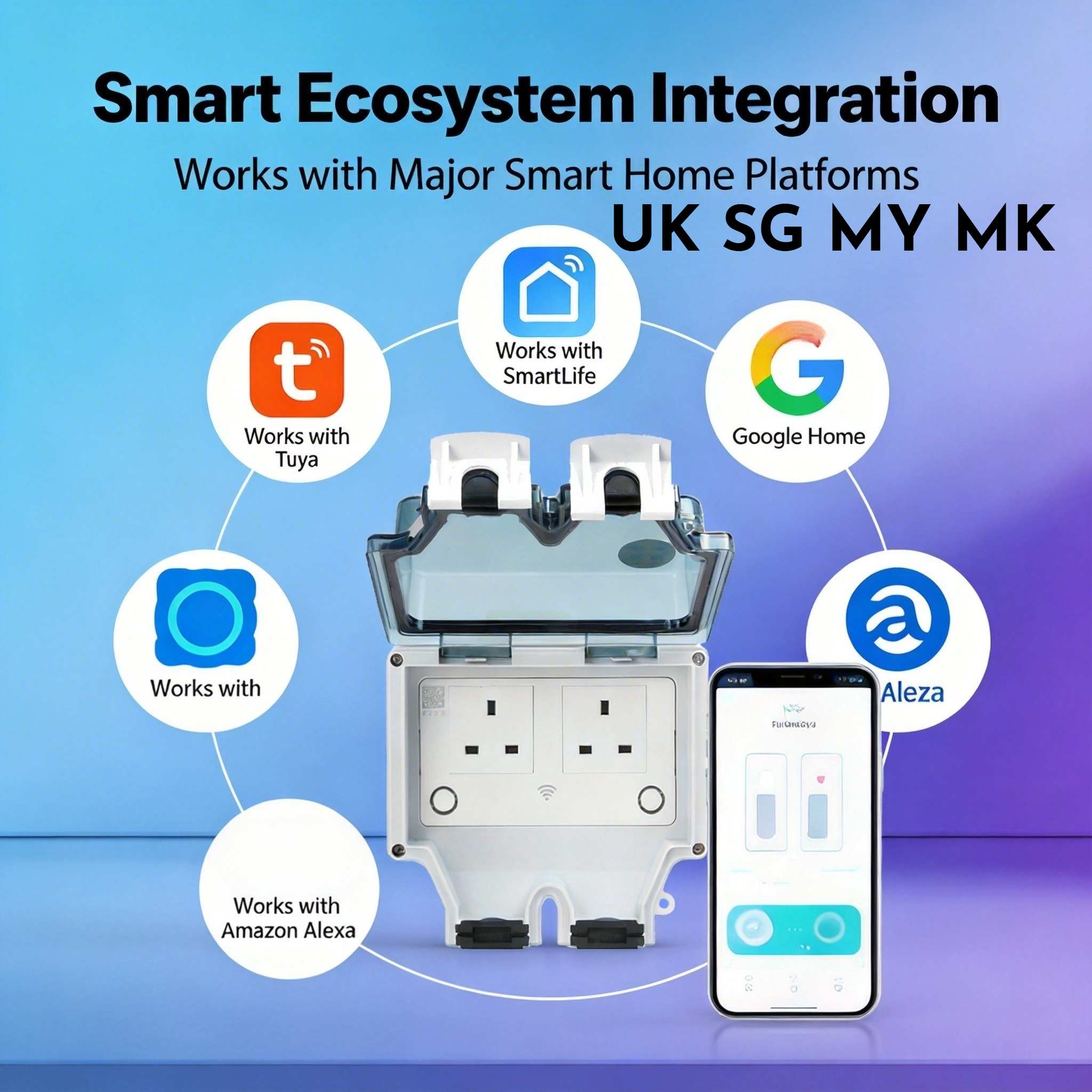 Tuya WIFI Smart Outdoor Socket - Smart Garden Uk recensione e prezzo