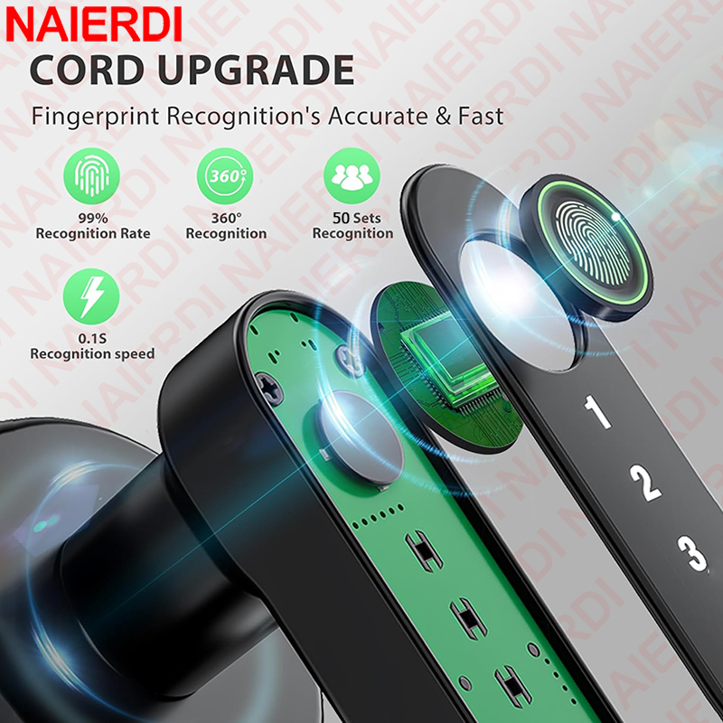 NAIERDI Smart Fingerprint Door - Smart Garden Gate Lock recensione e prezzo