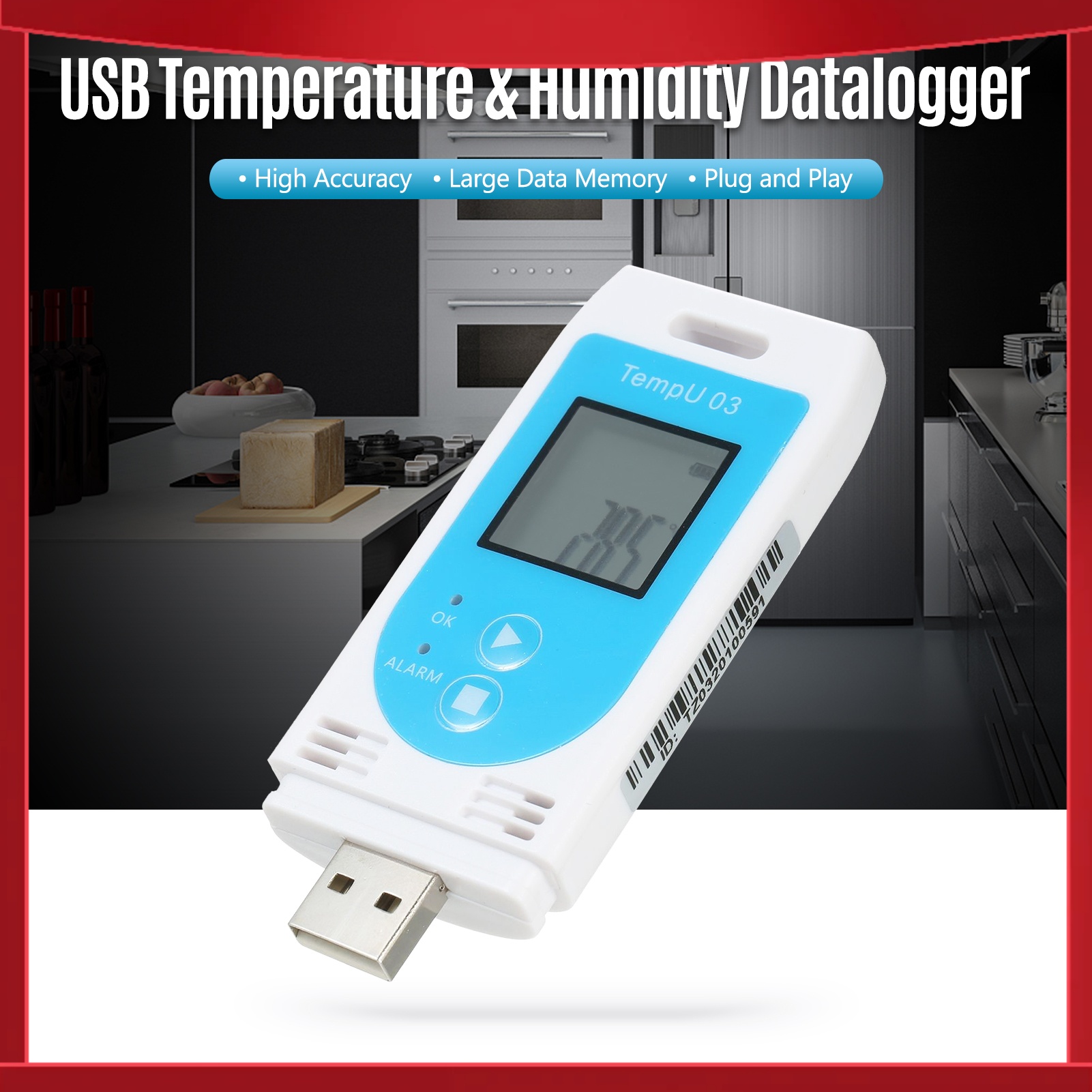 USB Temperature Humidity Logge - Rain Gauge Digital recensione e prezzo