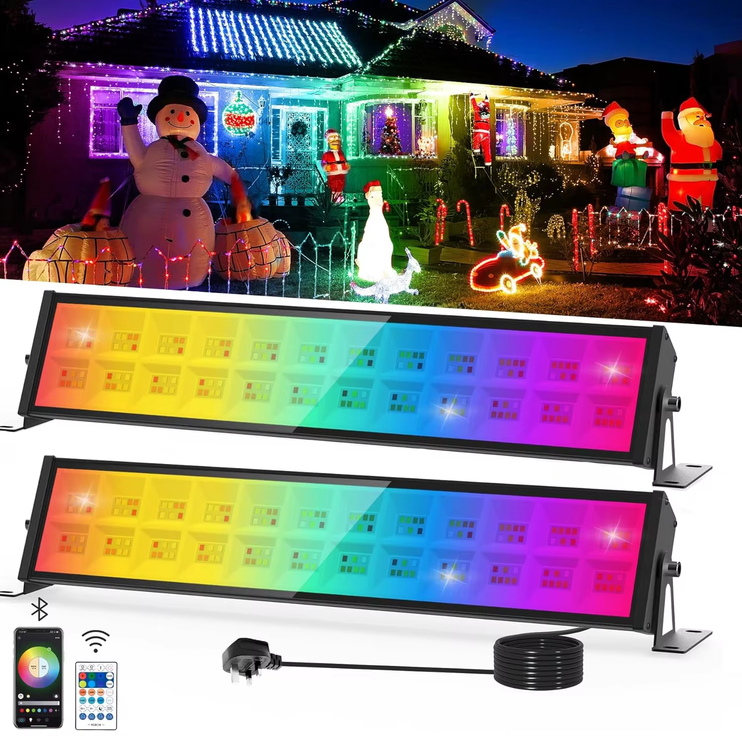 72W RGB LED Floodlight Bar Wit - Smart Garden Uk recensione e prezzo