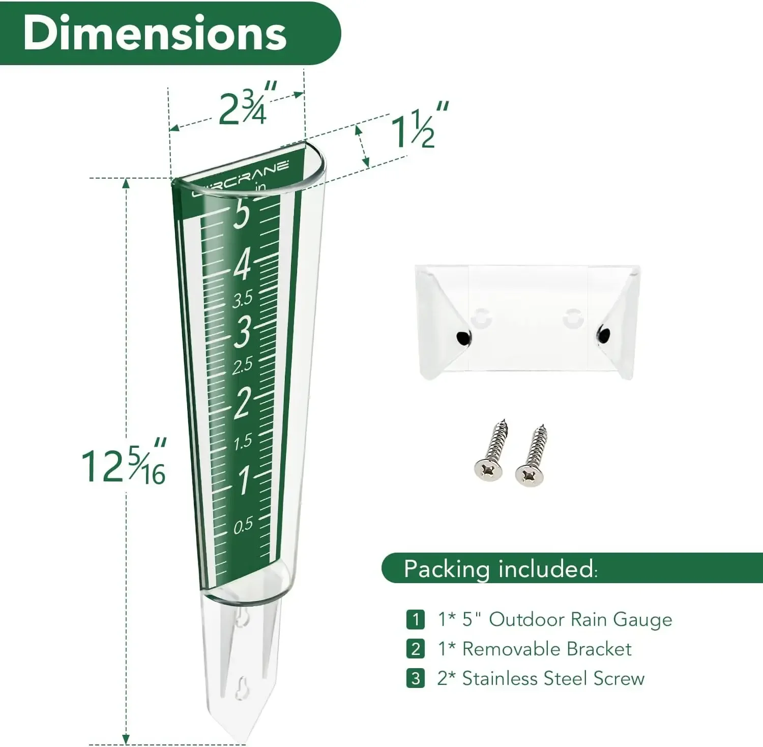 5 Inch Capacity Rain GaugeOutd - Rain Gauge Digital recensione e prezzo
