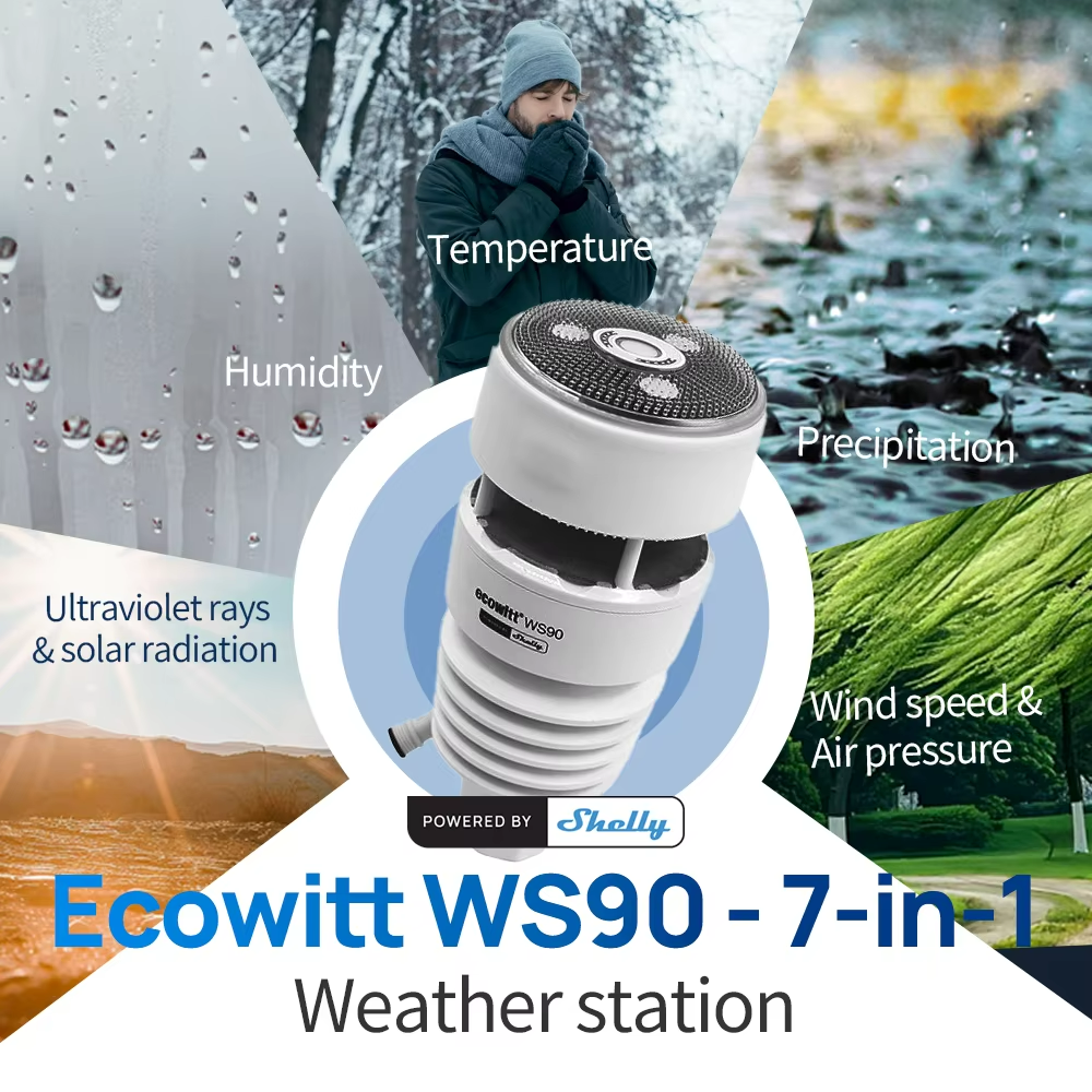 Ecowitt WS90 7-in-1 Weather St - Rain Gauge Digital recensione e prezzo