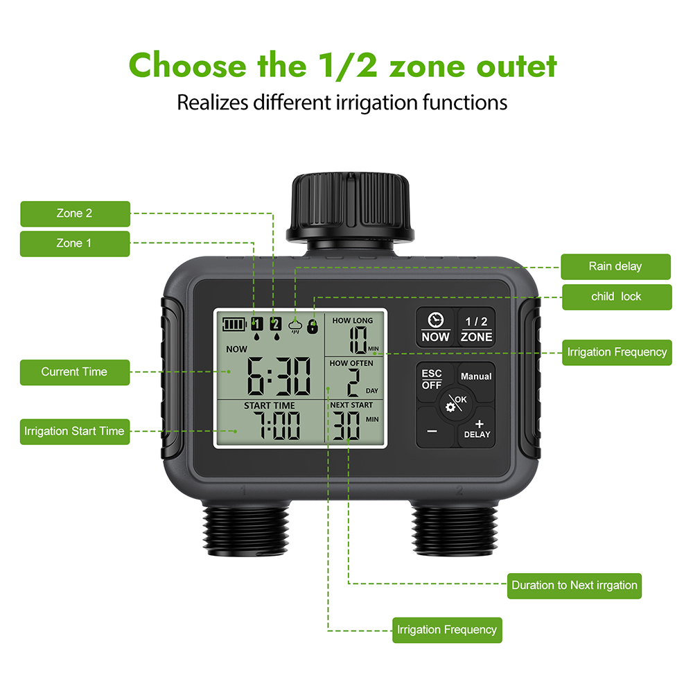 Dual Zone Independent Display  - Smart Garden Water Timer recensione e prezzo