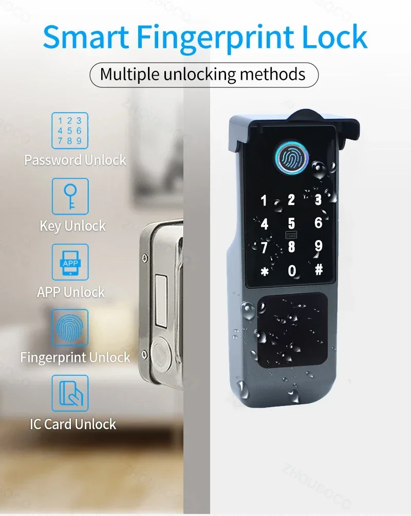 IP66 Waterproof Tuya Wifi Fing - Smart Garden Gate Lock recensione e prezzo