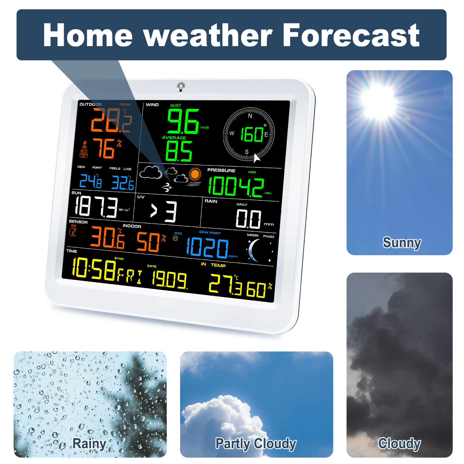 WiFi Weather Station 14-in-1 w - Rain Gauge Digital recensione e prezzo