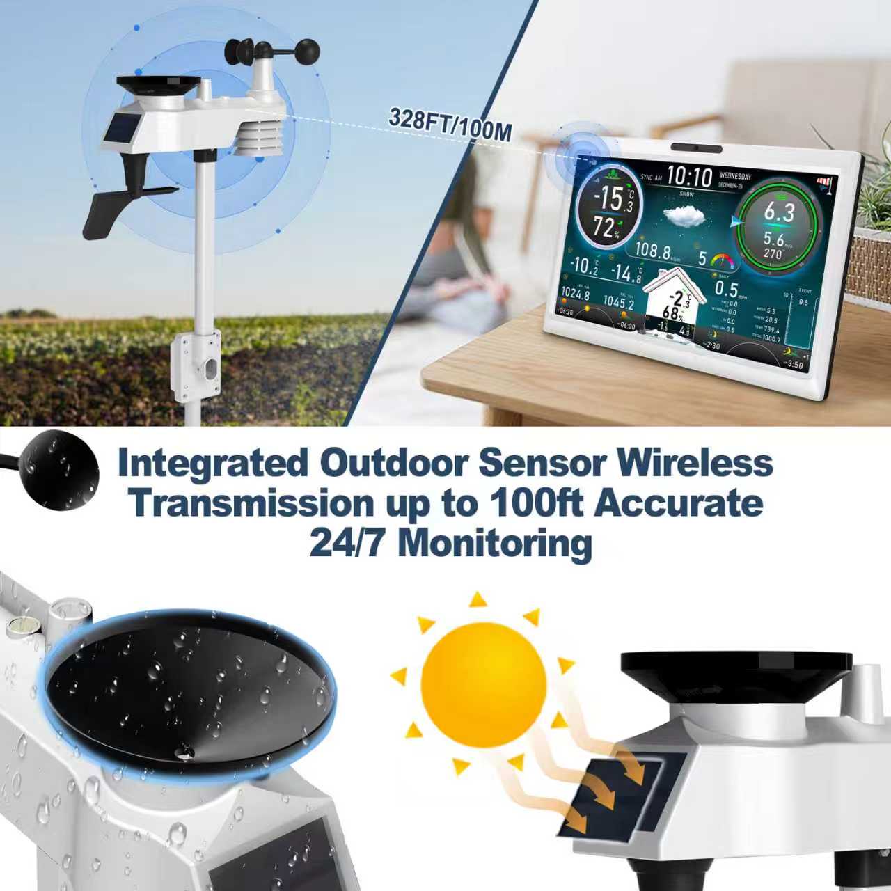 10.1 Inch HD TFT Display WiFi  - Rain Gauge Digital recensione e prezzo